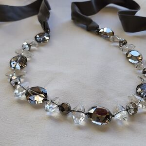 Stella & Dot Beribboned Faceted Faux Gem Necklace